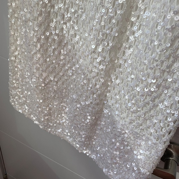 *Moving Sale* BNWT Adrianna Papell Ivory Sequin Dress - Picture 5 of 7